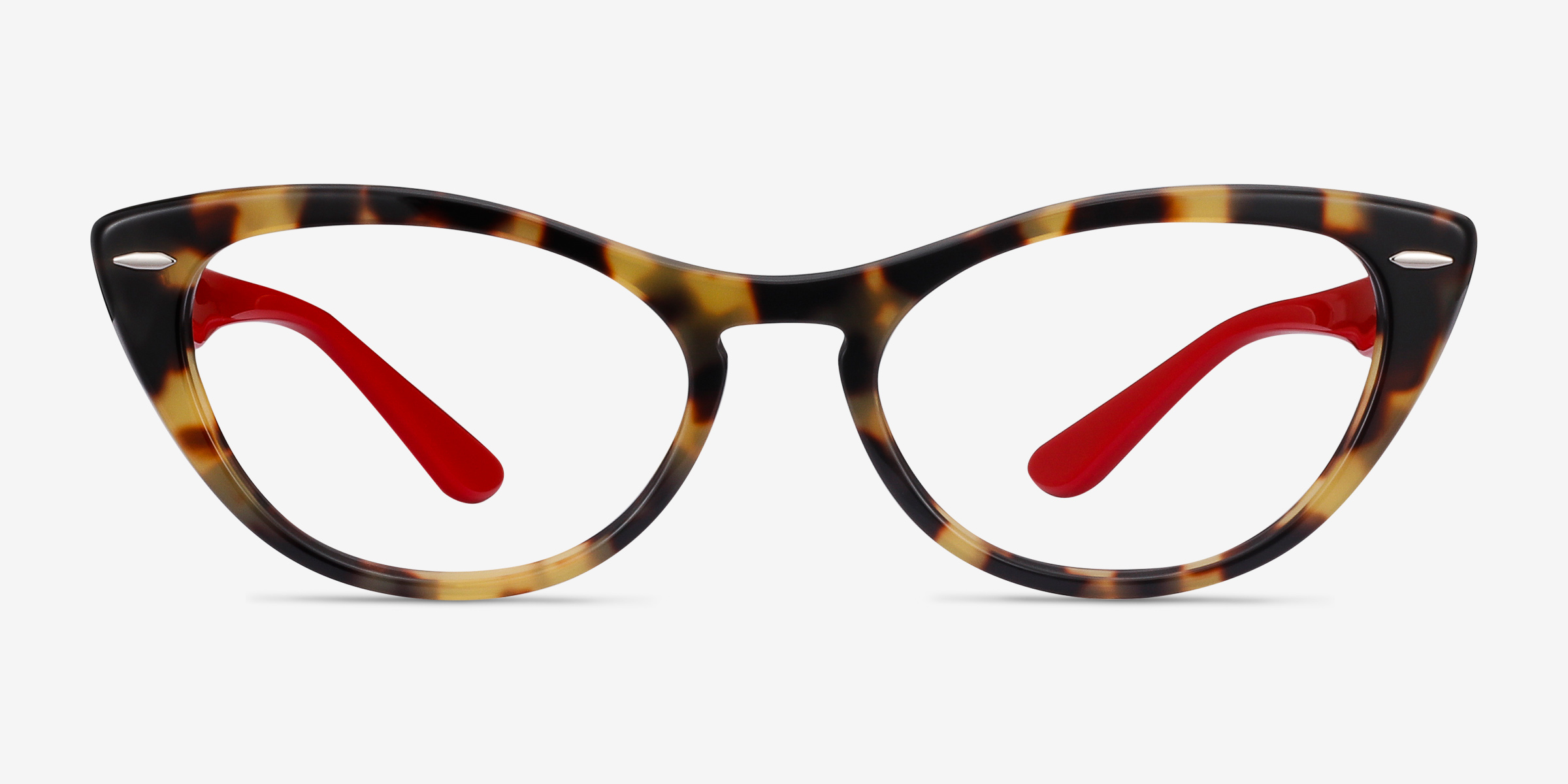 RayBan Nina Cat Eye Tortoise Red Frame Glasses For Women EyeBuyDirect