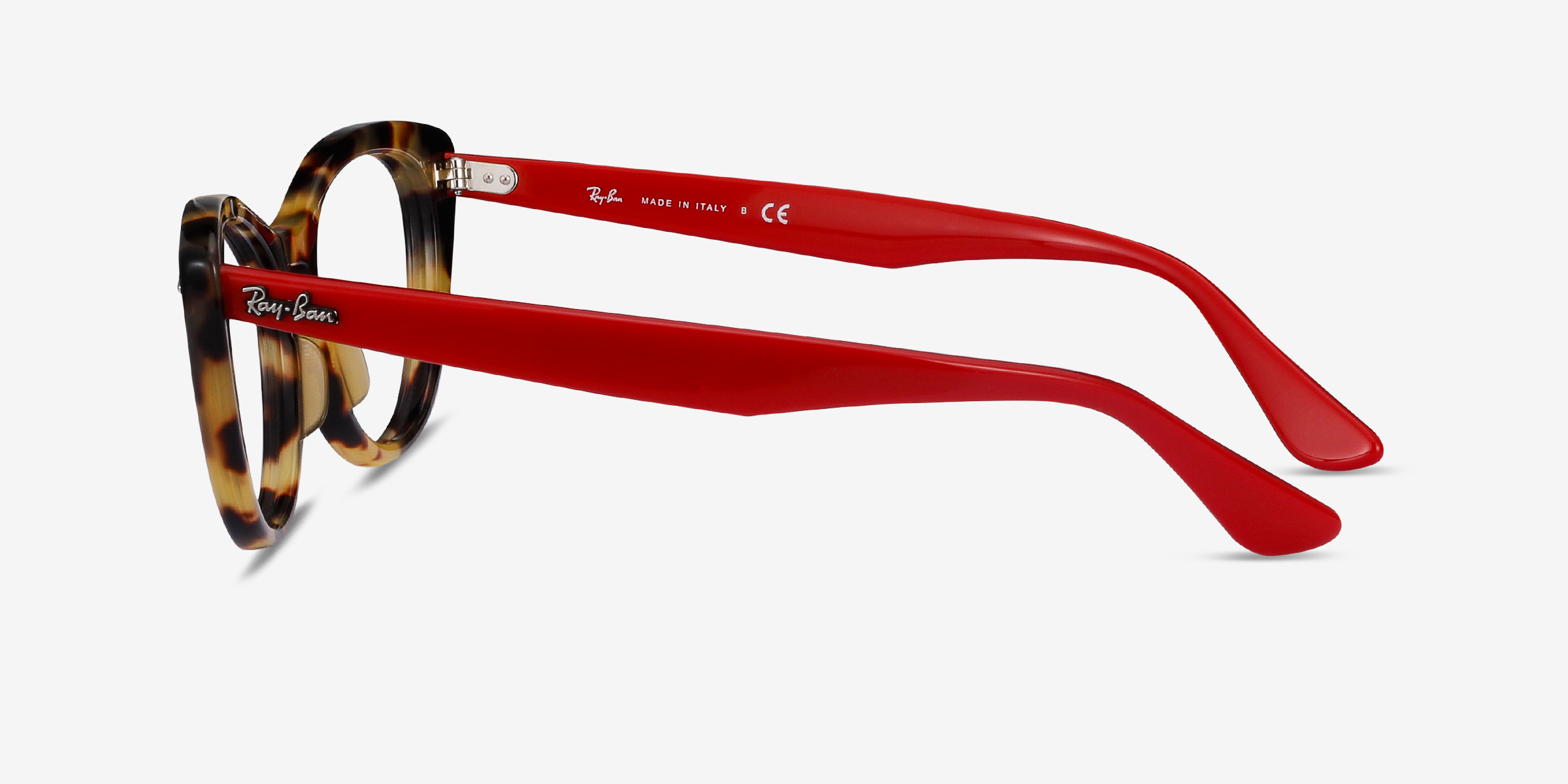 Ray Ban Nina Cat Eye Tortoise Red Frame Glasses For Women Eyebuydirect 