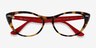 Ray-Ban Nina Tortoise Red AcétateMontures de lunettes de vue d'EyeBuyDirect, Vue Rapprochée