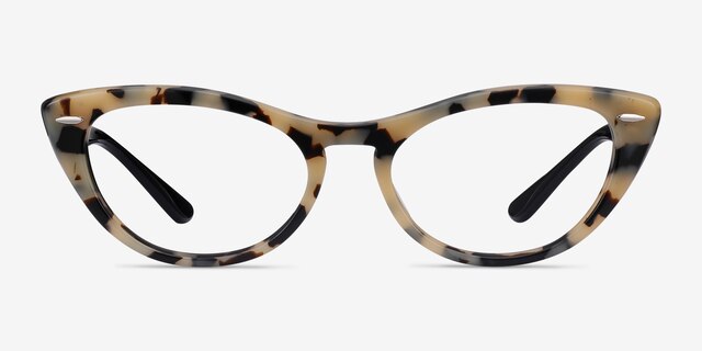 Ray-Ban Nina Tortoise Black AcetateEyeglass Frames from EyeBuyDirect, Front View