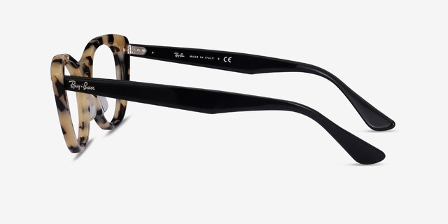 Ray-Ban Nina Tortoise Black AcetateEyeglass Frames from EyeBuyDirect, Side View