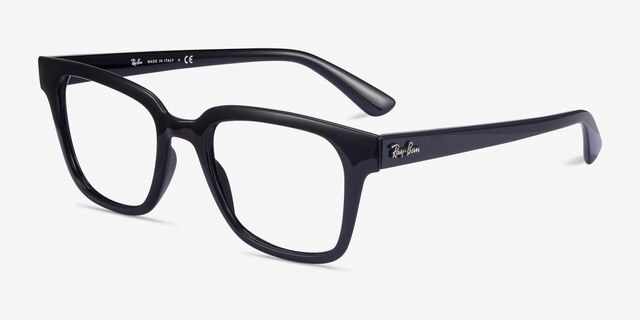 Ray-Ban RB4323V Black PlasticEyeglass Frames from EyeBuyDirect, Angle View