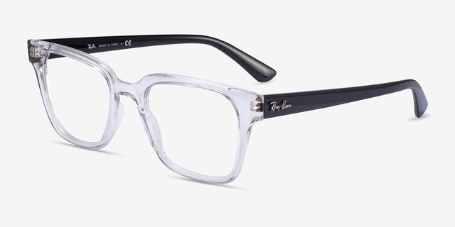 Ray-Ban RB4323V Clear PlasticEyeglass Frames from EyeBuyDirect, Angle View