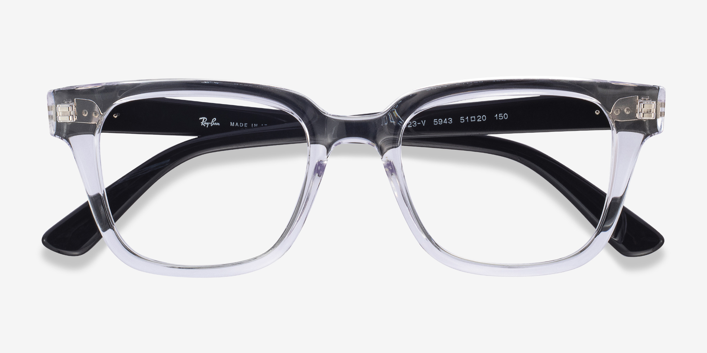 RayBan RB4323V Square Clear Frame Eyeglasses Eyebuydirect