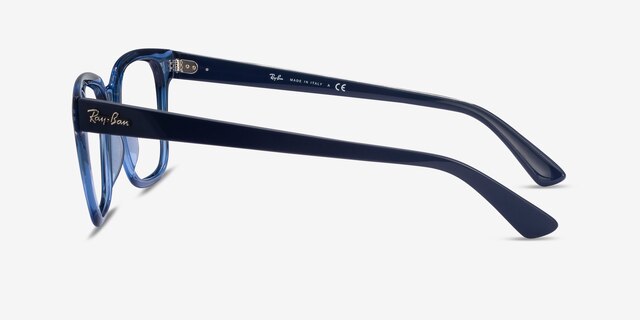 Ray-Ban RB4323V Clear Blue PlasticEyeglass Frames from EyeBuyDirect, Side View