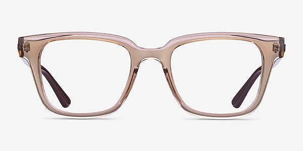Ray-Ban RB4323V Clear Brown Plastic Eyeglass Frames