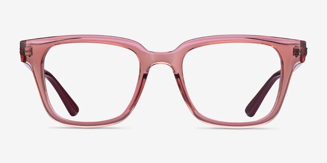 Ray-Ban RB4323V Clear Pink PlasticEyeglass Frames from EyeBuyDirect, Front View