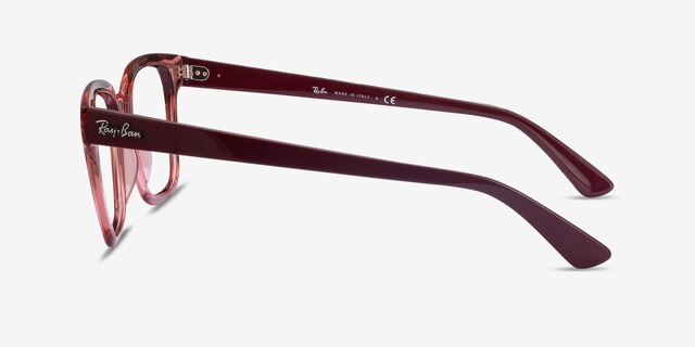Ray-Ban RB4323V Clear Pink PlasticEyeglass Frames from EyeBuyDirect, Side View