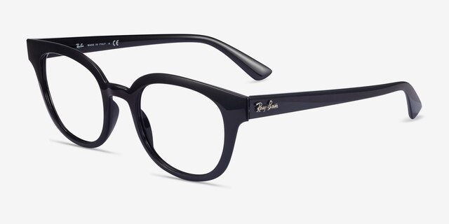 Ray-Ban RB4324V Black PlasticEyeglass Frames from EyeBuyDirect, Angle View
