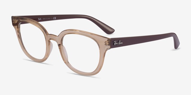 Ray-Ban RB4324V Clear Brown PlasticEyeglass Frames from EyeBuyDirect, Angle View