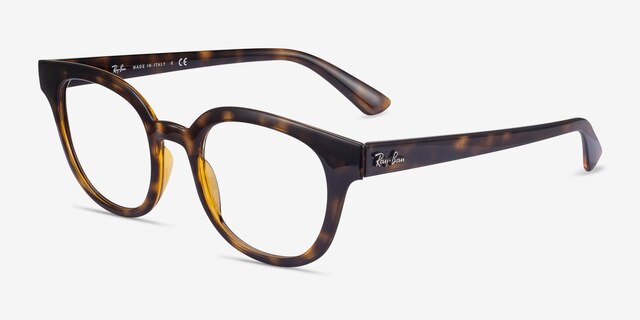 Ray-Ban RB4324V Tortoise PlasticEyeglass Frames from EyeBuyDirect, Angle View