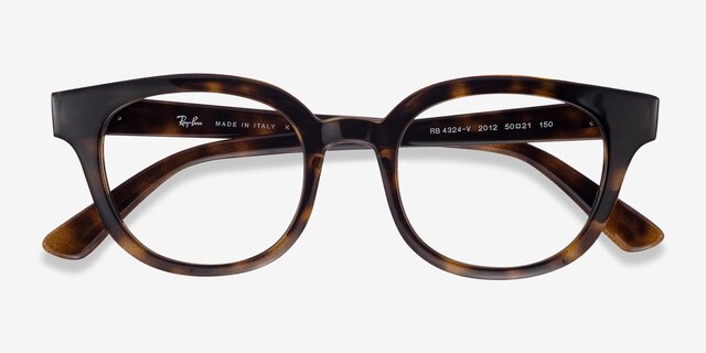 Ray-Ban RB4324V Tortoise PlasticEyeglass Frames from EyeBuyDirect, Closed View