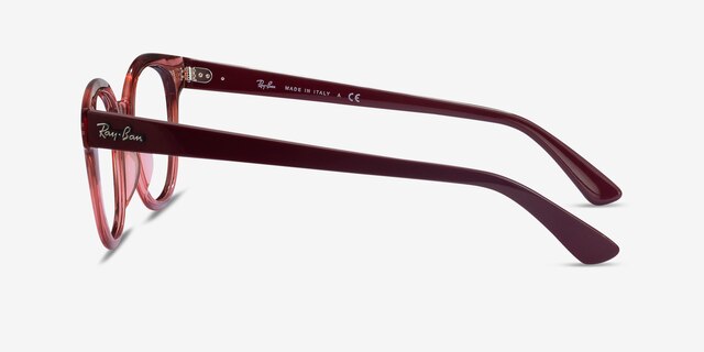 Ray-Ban RB4324V Clear Pink PlasticEyeglass Frames from EyeBuyDirect, Side View