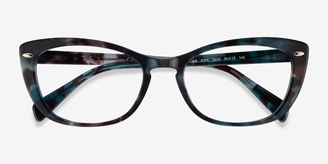Ray-Ban RB5366 Blue Tortoise AcetateEyeglass Frames from EyeBuyDirect, Closed View