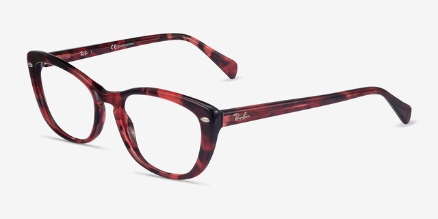 Ray-Ban RB5366 Pink Tortoise AcetateEyeglass Frames from EyeBuyDirect, Angle View