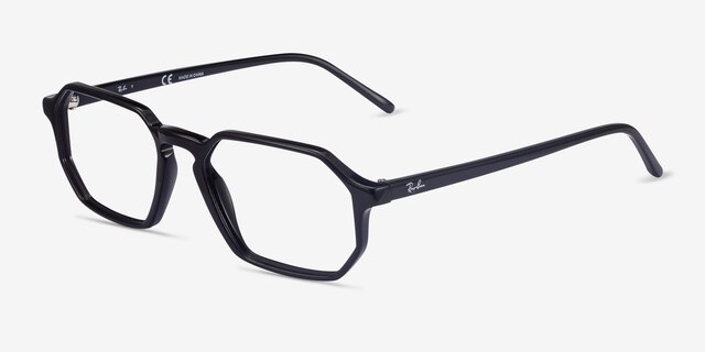 Ray-Ban RB5370 Black AcetateEyeglass Frames from EyeBuyDirect, Angle View