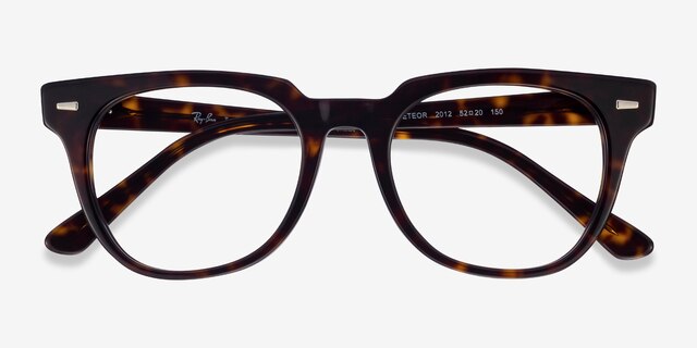 Ray-Ban Meteor Tortoise AcetateEyeglass Frames from EyeBuyDirect, Closed View