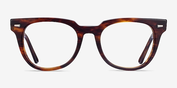 Ray-Ban Meteor Striped Tortoise Acetate Eyeglass Frames
