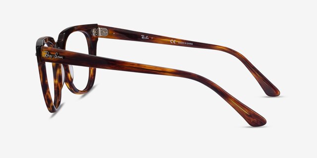 Ray-Ban Meteor Striped Tortoise AcetateEyeglass Frames from EyeBuyDirect, Side View