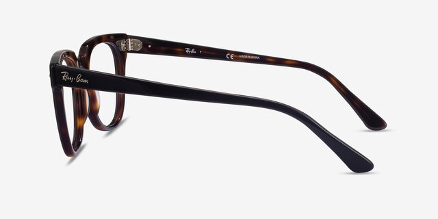 Ray-Ban Meteor Black Tortoise AcétateMontures de lunettes de vue d'EyeBuyDirect, Vue de Côté