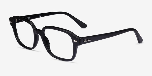 Ray-Ban RB5382 Black AcetateEyeglass Frames from EyeBuyDirect, Angle View