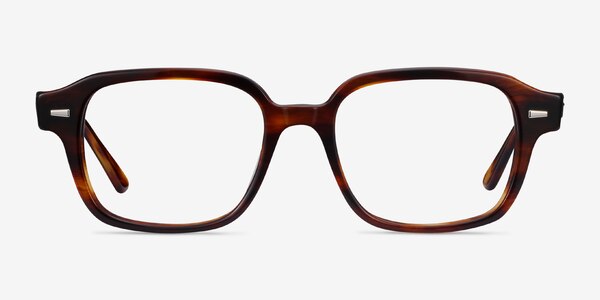 Ray-Ban RB5382 Striped Havana Acetate Eyeglass Frames