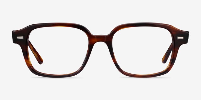 Ray-Ban RB5382 Striped Havana AcetateEyeglass Frames from EyeBuyDirect, Front View