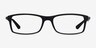 Ray-Ban RB7017 Black Green Gunmetal PlasticEyeglass Frames from EyeBuyDirect, Front View