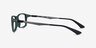 Ray-Ban RB7017 Black Green Gunmetal PlasticEyeglass Frames from EyeBuyDirect, Side View