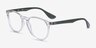 Ray-Ban RB7046 Clear Green PlasticEyeglass Frames from EyeBuyDirect, Angle View