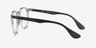 Ray-Ban RB7046 Clear Green PlasticEyeglass Frames from EyeBuyDirect, Side View