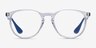 Ray-Ban RB7046 Clear Blue PlasticEyeglass Frames from EyeBuyDirect, Front View