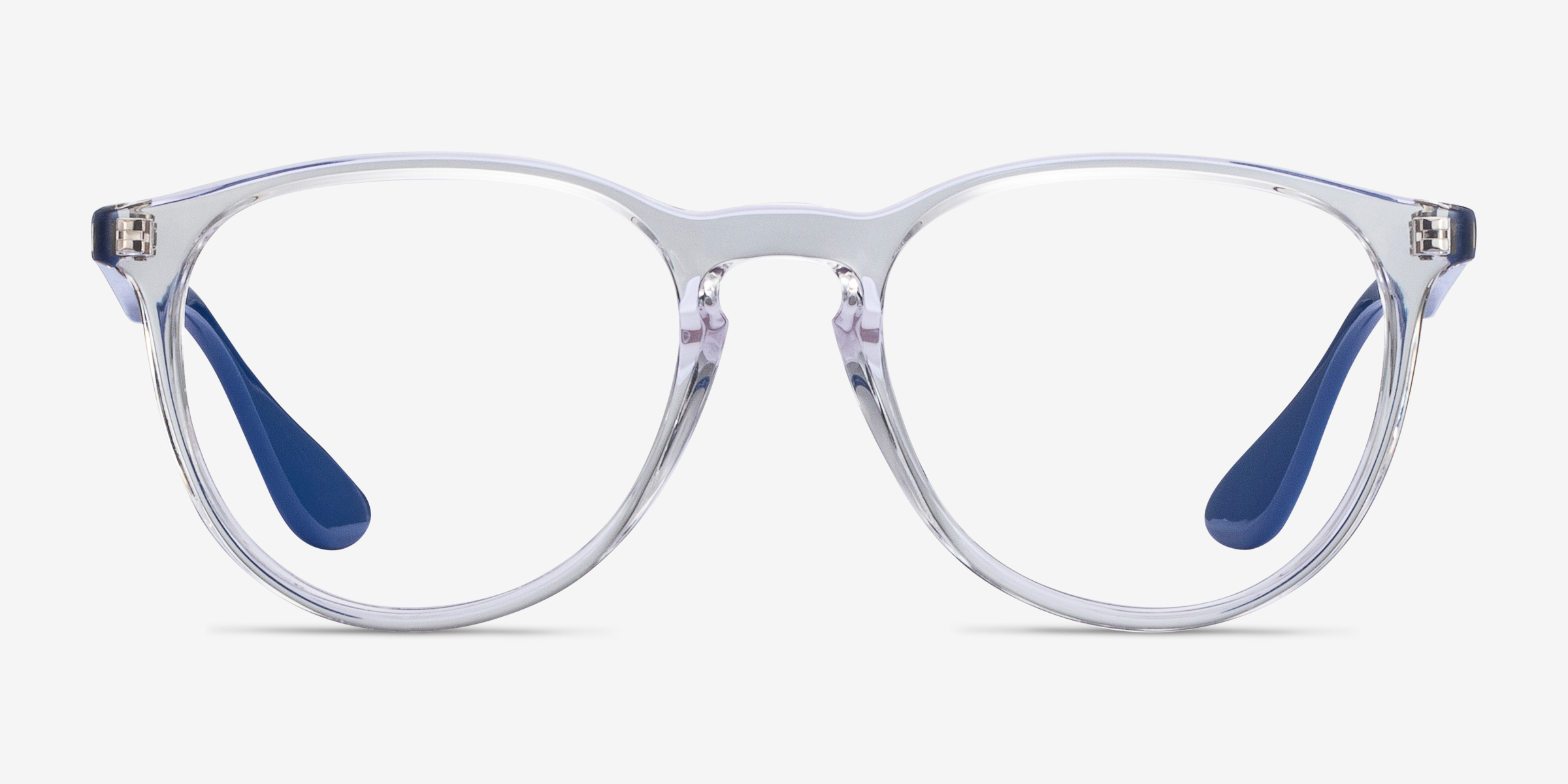 Ray-Ban RB7046 - Round Clear Blue Frame Glasses For Women | Eyebuydirect