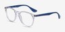Ray-Ban RB7046 Clear Blue PlasticEyeglass Frames from EyeBuyDirect, Angle View