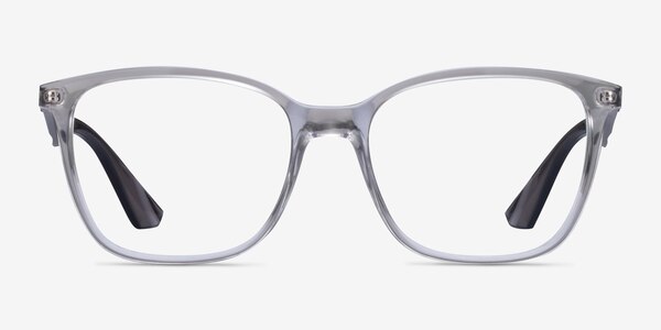 Ray-Ban RB7066 Clear Gray Plastic Eyeglass Frames