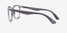 Ray-Ban RB7066 Clear Gray PlasticEyeglass Frames from EyeBuyDirect, Side View