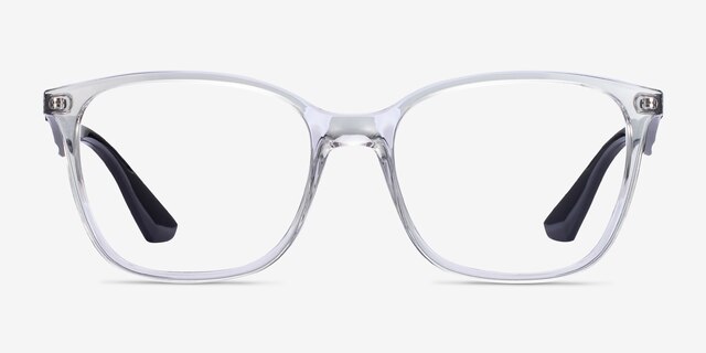 Ray-Ban RB7066 Clear Black PlasticEyeglass Frames from EyeBuyDirect, Front View