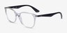 Ray-Ban RB7066 Clear Black PlasticEyeglass Frames from EyeBuyDirect, Angle View