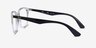 Ray-Ban RB7066 Clear Black PlasticEyeglass Frames from EyeBuyDirect, Side View