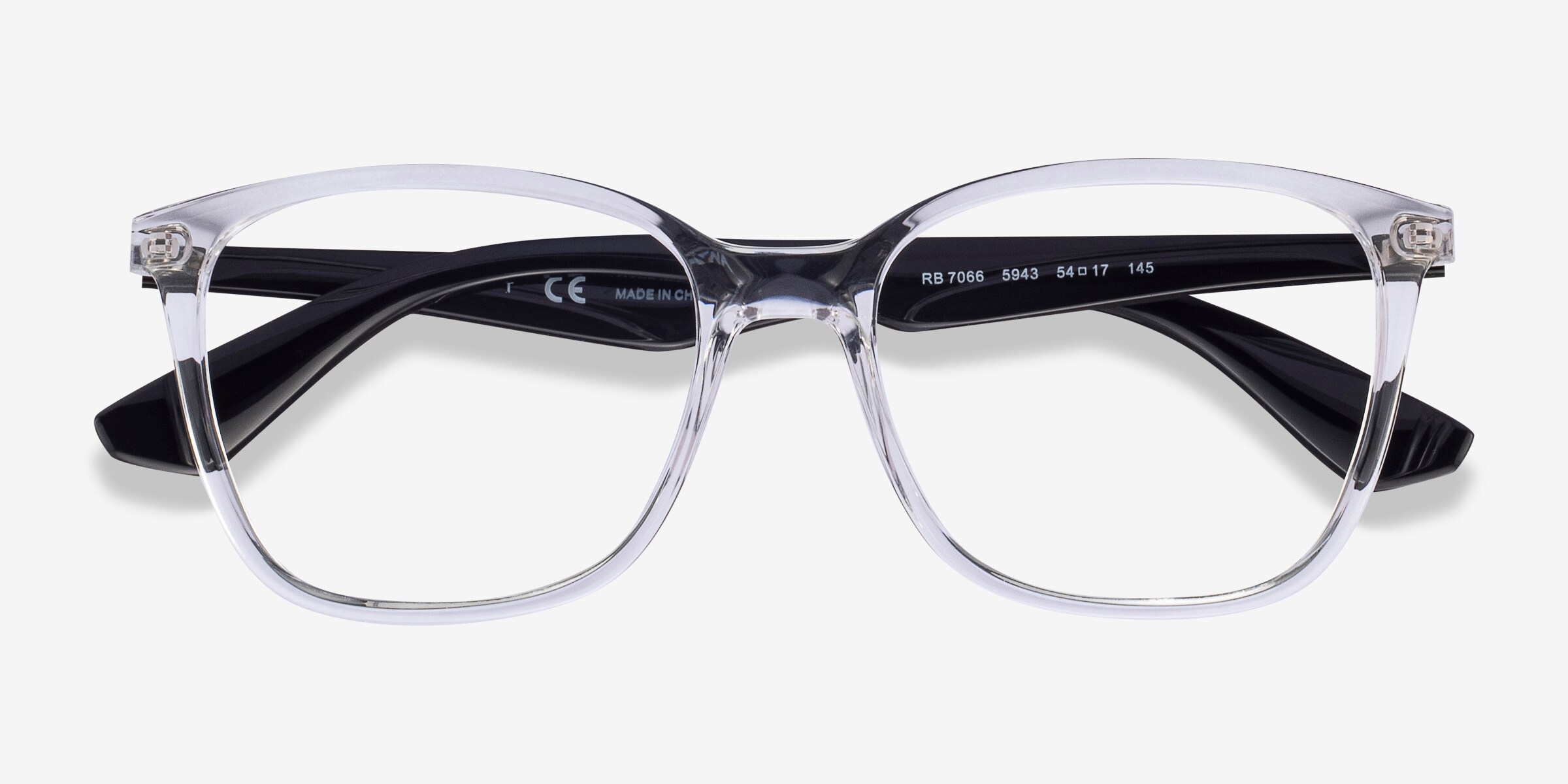 ray ban eyeglasses black and clear