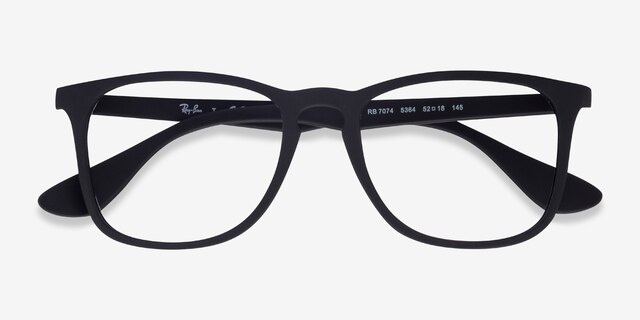 Ray-Ban RB7074 Noir PlastiqueMontures de lunettes de vue d'EyeBuyDirect, Vue Rapprochée