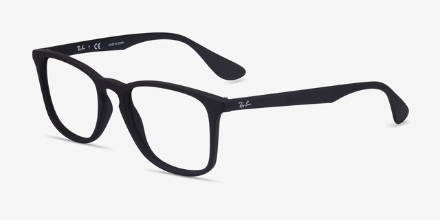 Ray-Ban RB7074 Black PlasticEyeglass Frames from EyeBuyDirect, Angle View