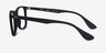 Ray-Ban RB7074 Black PlasticEyeglass Frames from EyeBuyDirect, Side View