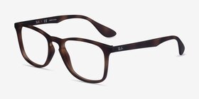 Ray-Ban RB7074 Écailles Plastique Montures de lunettes de vue d'EyeBuyDirect, Vue d'Angle