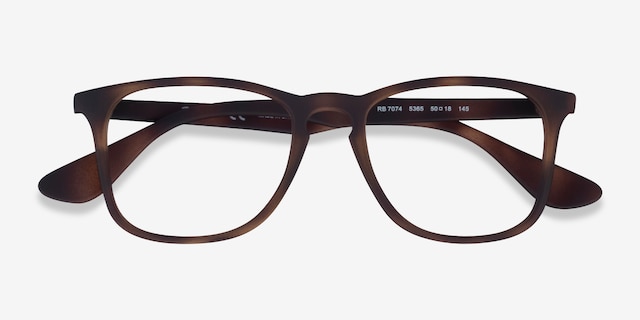 Ray-Ban RB7074 Tortoise PlasticEyeglass Frames from EyeBuyDirect, Closed View