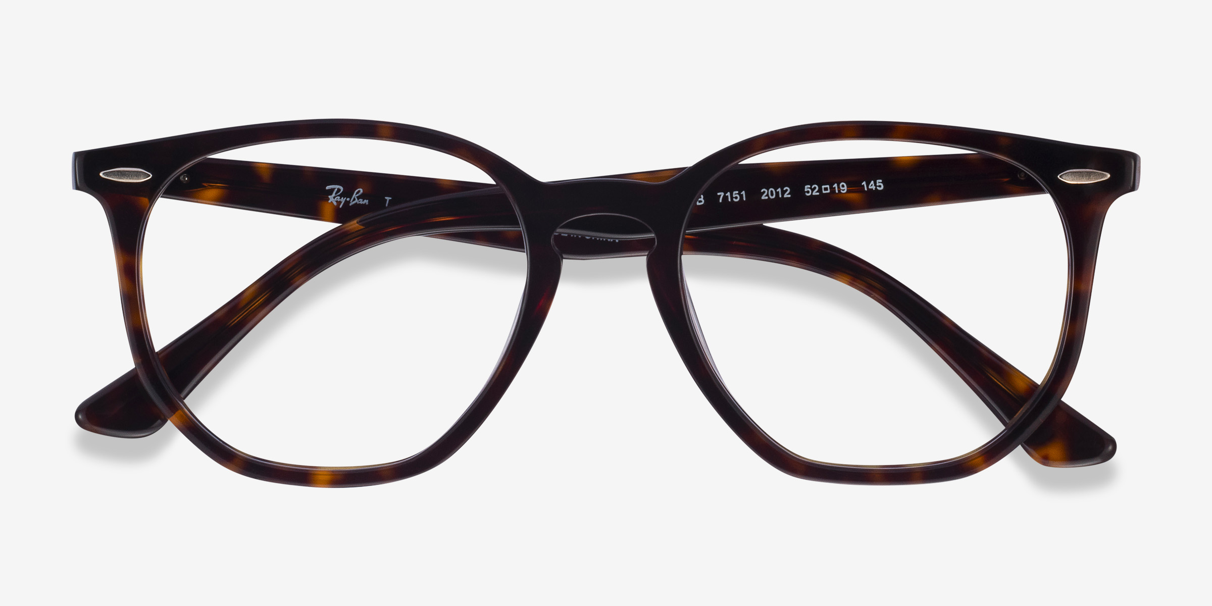 RayBan RB7151 Square Tortoise Frame Eyeglasses Eyebuydirect Canada