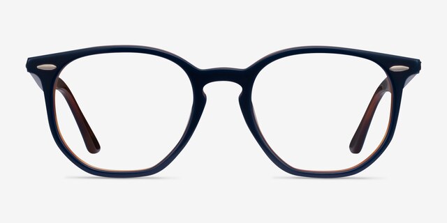 Ray-Ban RB7151 Blue Tortoise AcetateEyeglass Frames from EyeBuyDirect, Front View