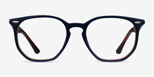 Ray-Ban RB7151 Blue Tortoise AcetateEyeglass Frames from EyeBuyDirect, Front View