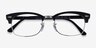 Ray-Ban Clubmaster Square Black & Silver AcetateEyeglass Frames from EyeBuyDirect, Closed View