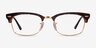 Ray-Ban Clubmaster Square Tortoise & Gold AcetateEyeglass Frames from EyeBuyDirect, Front View